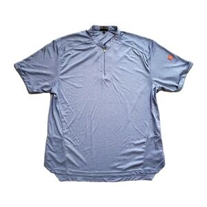 McDonald's Employee Uniform‎ Shirt Mens XL Blue 1/4 Zip Apparel Collection Logo